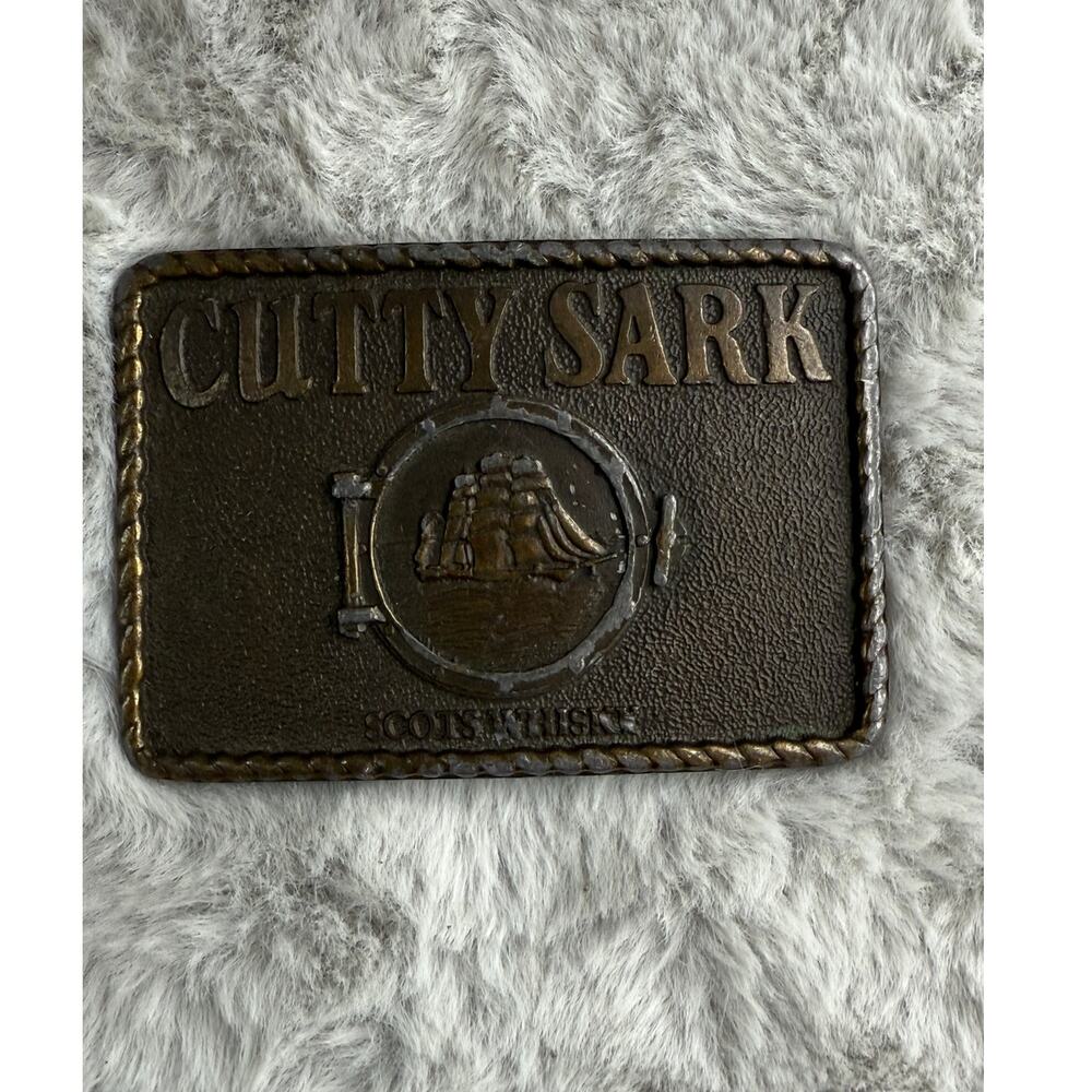 Vintage Cutty Sark Scotch Whiskey Limited Edition Belt Buckle Bronze Metal